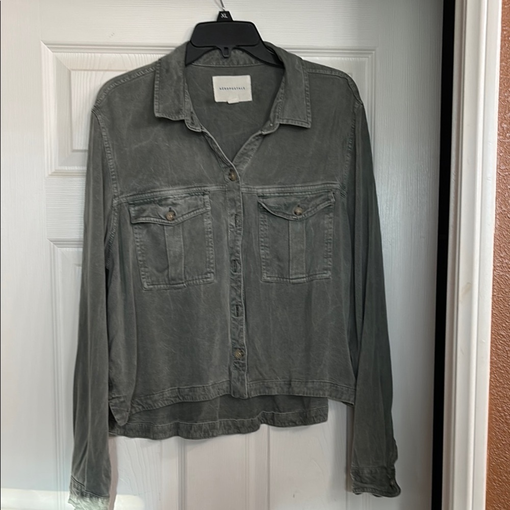 Aeropostale Green Casual Top